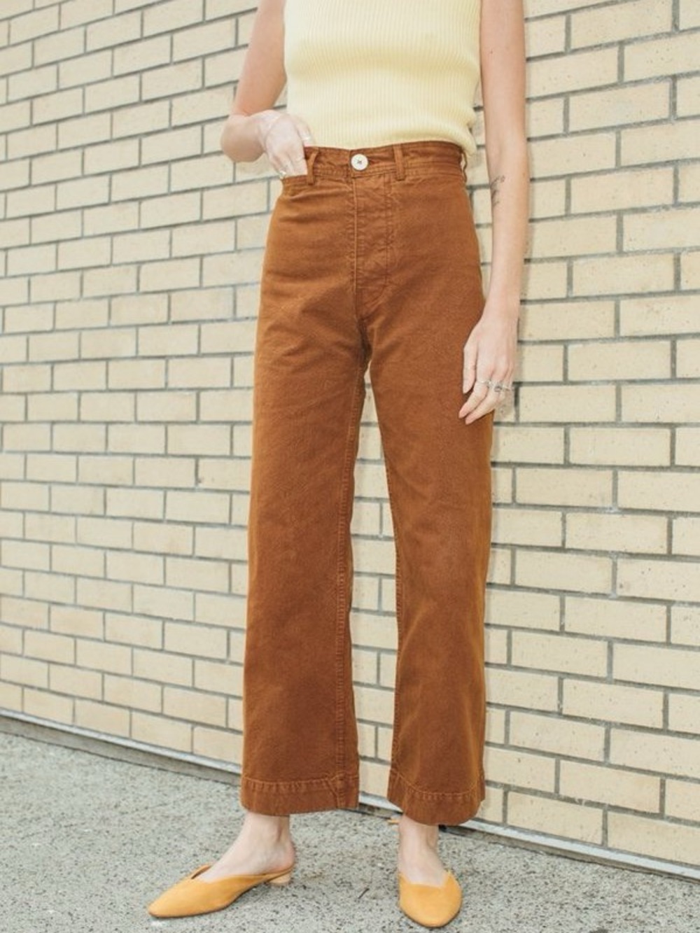 Jesse Kamm Sailor Pants in Skin Tone size 25